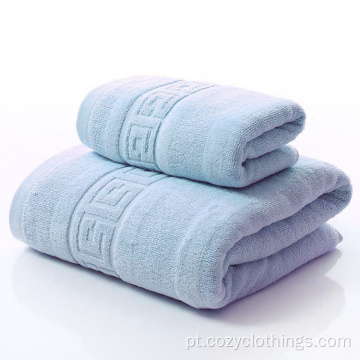 Toalha de banho de algodão Hotel Conjunto de toalhas de logotipo personalizado